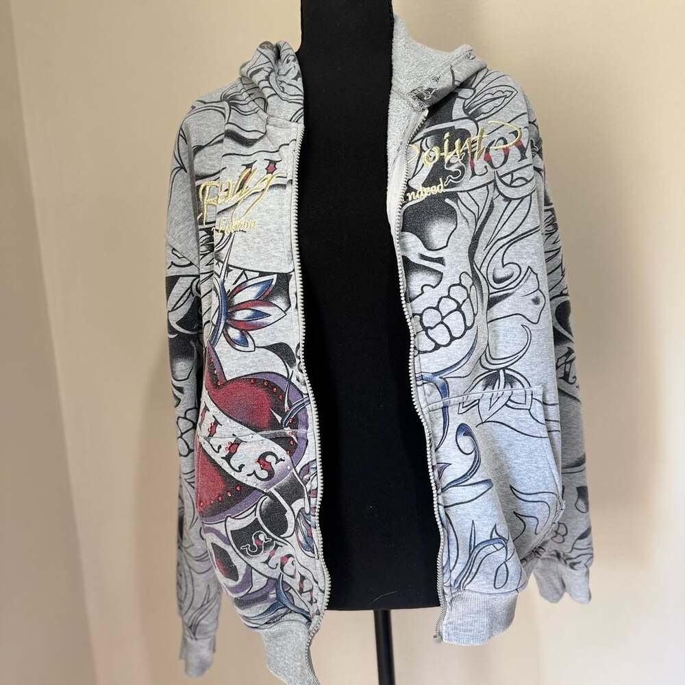 Y2K 2000s Tattoo Graphic Hoodie